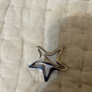 Silver Starfish Brooch
